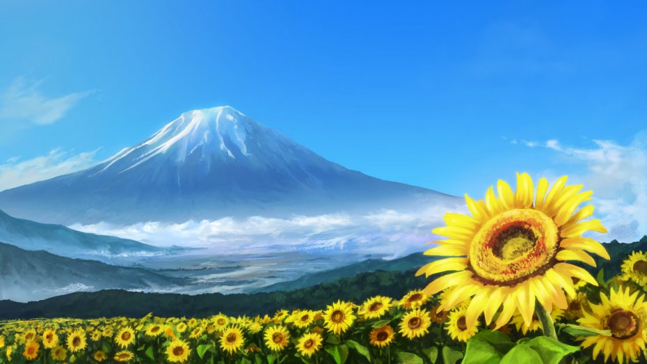 富士山 向日葵