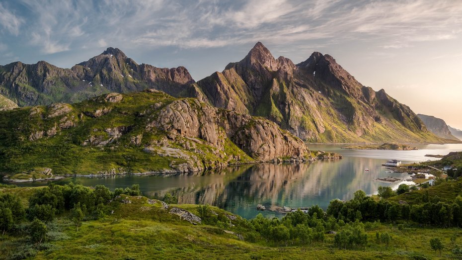 唯美4K山林湖泊风景