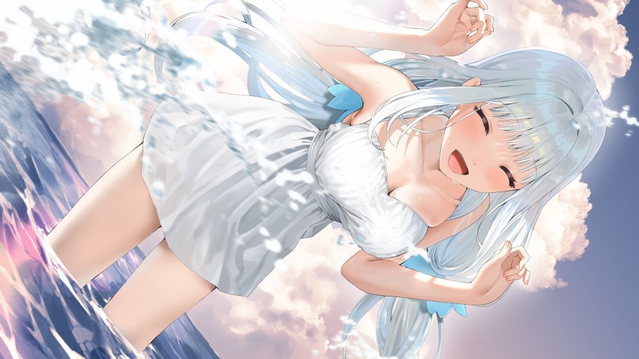 动漫可爱白发女孩壁纸