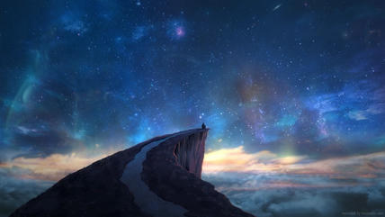 边缘悬崖宇宙天空