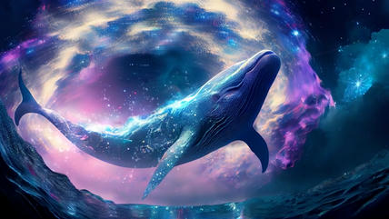 巨鲸在星海中游泳动态壁纸