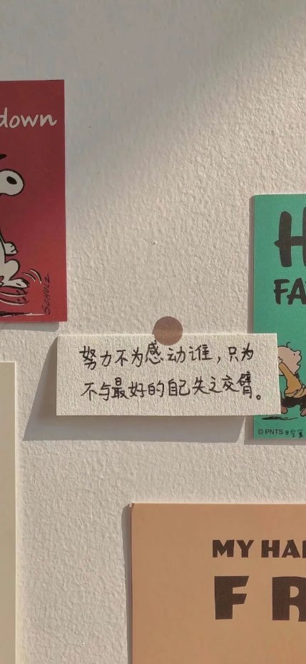励志文字 “努力不为感动谁，只为不与最好的自己失之交臂” 壁纸