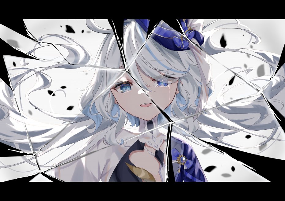 游戏《原神》中的角色芙宁娜 破碎镜子