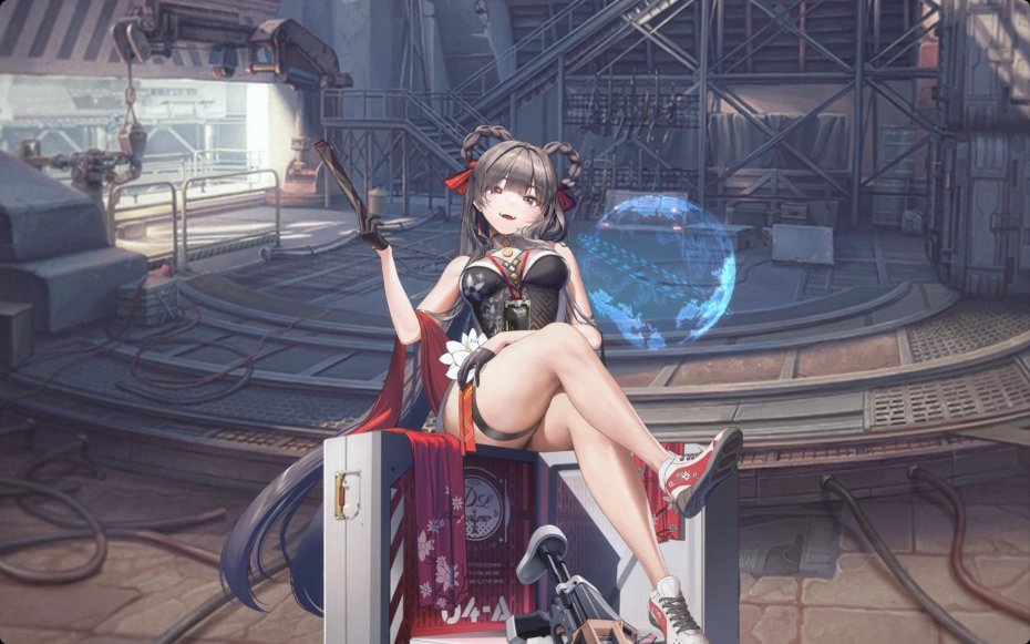 赛博工厂持枪美少女动漫壁纸