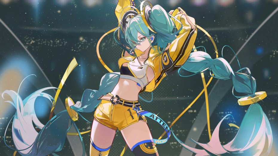 初音未来潮流舞台装插画壁纸