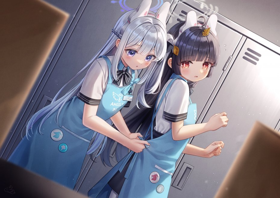 双马尾兔耳少女互动动漫壁纸
