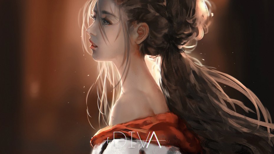 插画师作品 “DIVA” 少女侧颜壁纸