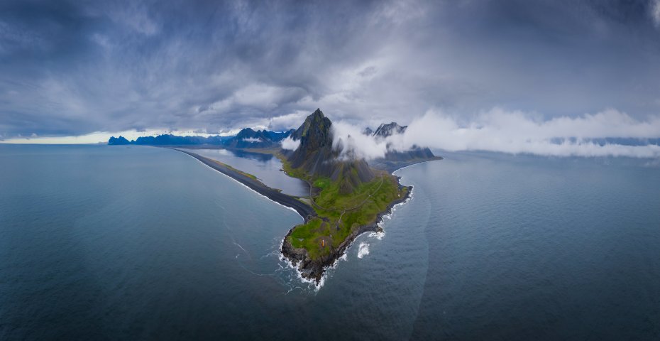 自然 风景 云 天空 水 岛屿 远景  壁纸