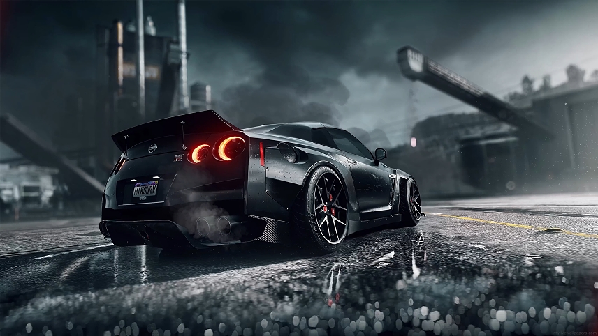 黑色 Nissan GT-R R35 Need for Speed