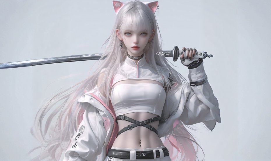 女武士-武士刀-猫女