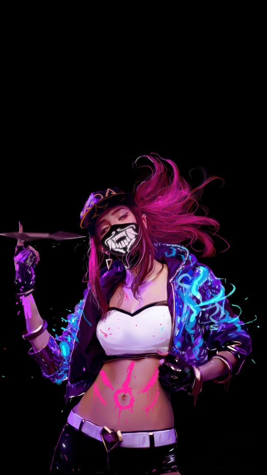 KDA 阿卡丽游戏角色风手机壁纸