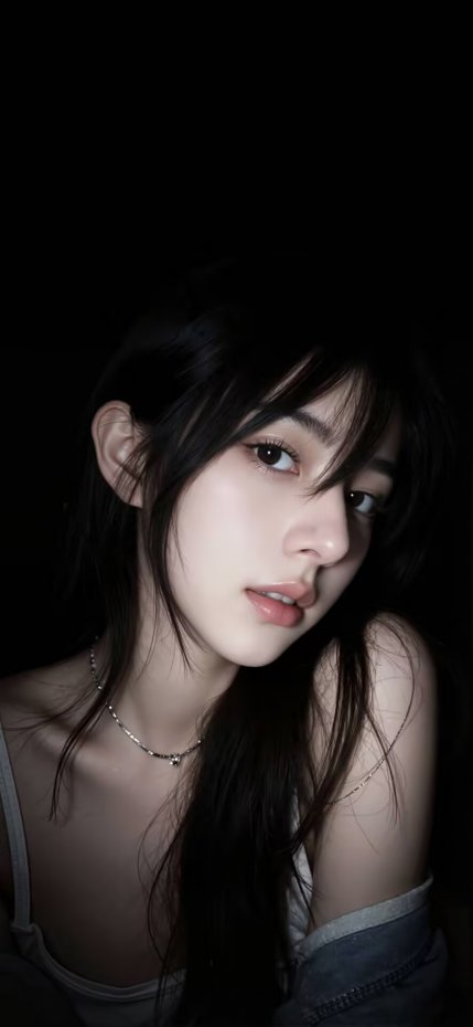 暗黑系美女写真风手机壁纸
