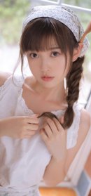 编发少女清新风手机壁纸