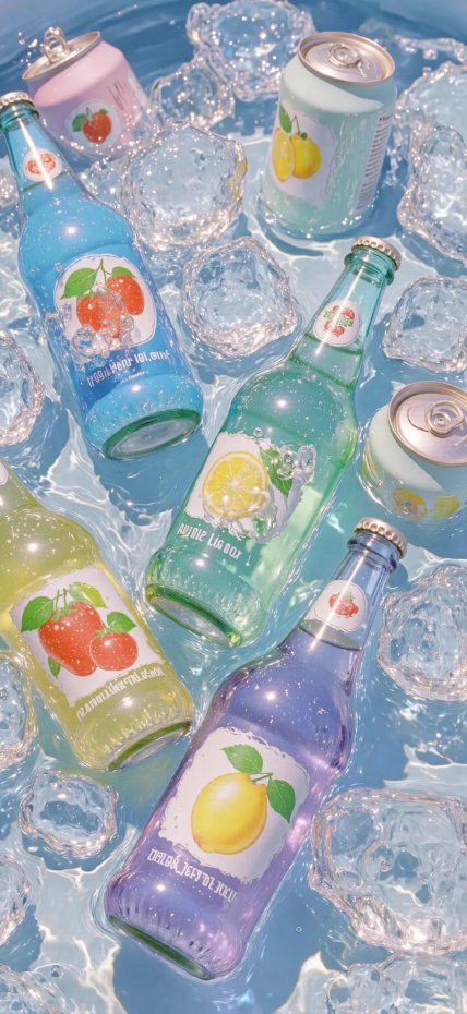 冰爽彩色汽水清新风手机壁纸