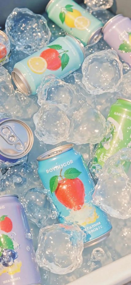冰镇果味饮料清爽风手机壁纸