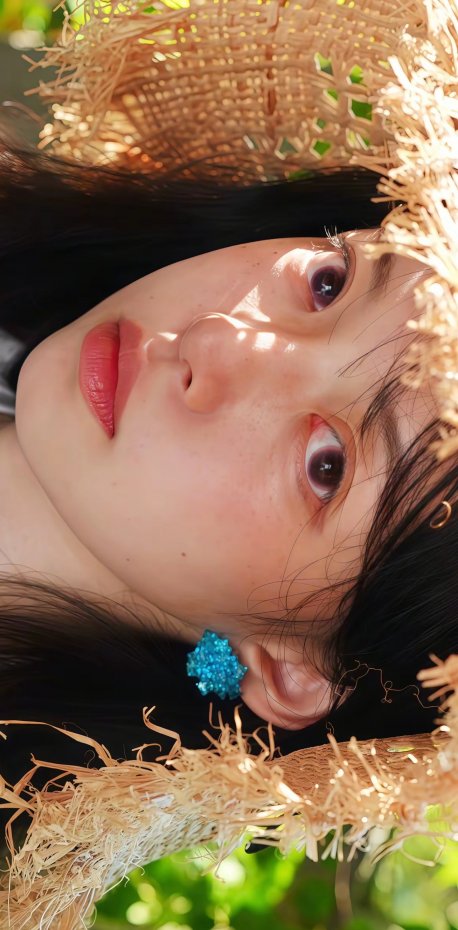 草帽少女清新风手机壁纸