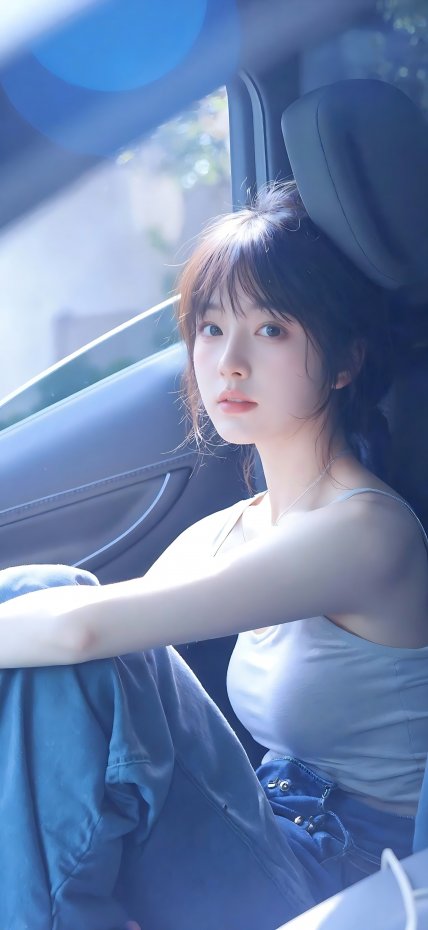 车内氛围感少女清新风手机壁纸