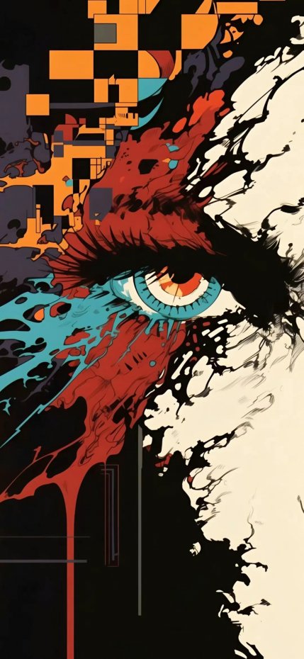 抽象艺术眼睛酷炫风手机壁纸