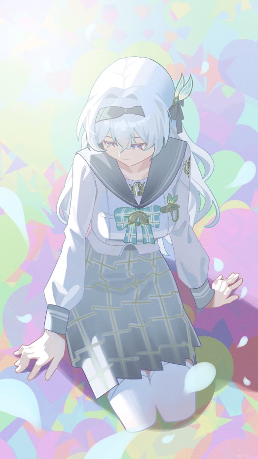 二次元少女清新风手机壁纸