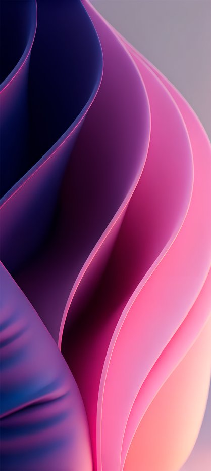 粉紫渐变曲线艺术风手机壁纸