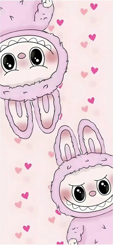 粉系爱心萌物可爱风手机壁纸