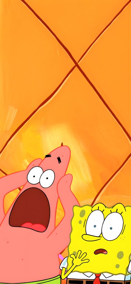 海绵宝宝与派大星卡通趣味风手机壁纸