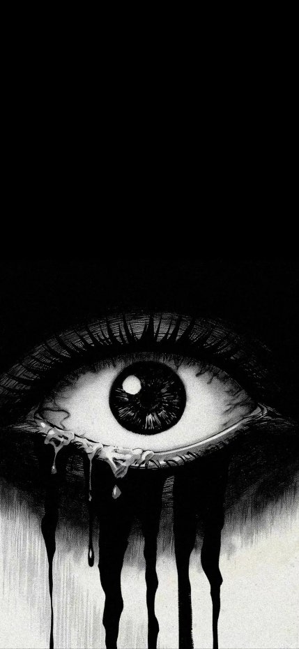 黑白眼睛艺术风手机壁纸