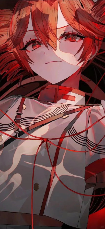 红发少女酷飒风手机壁纸