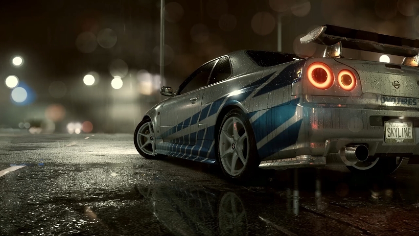 雨中动态壁纸中日产 Skyline GT-R R34