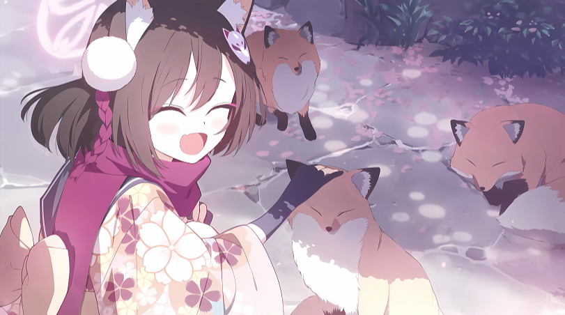 Izuna 和 狐狸 蔚蓝档案动态壁纸