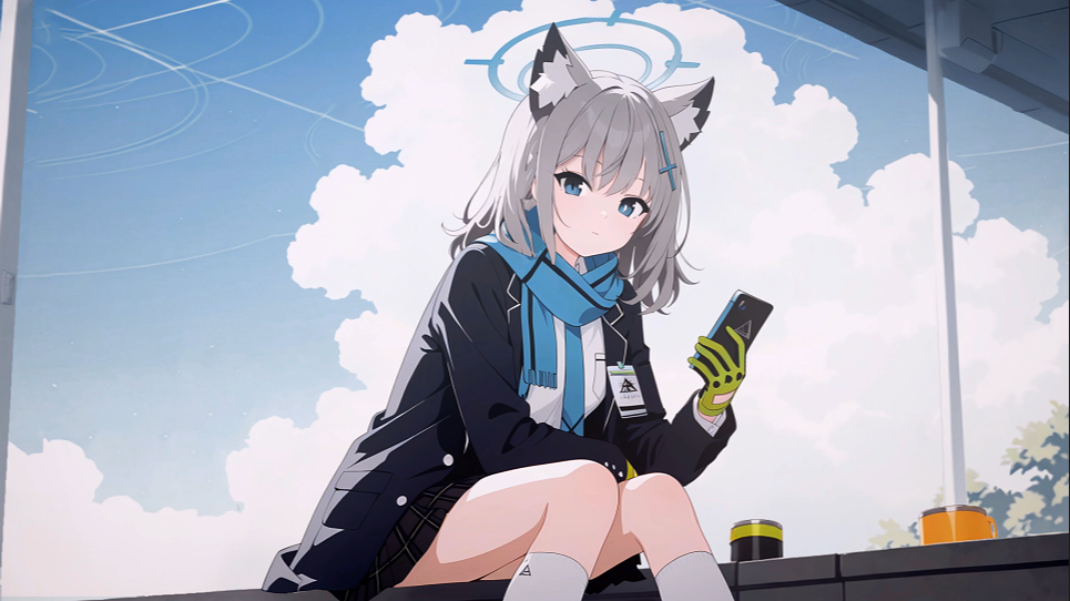 Shiroko 智能手机蓝色档案动态壁纸