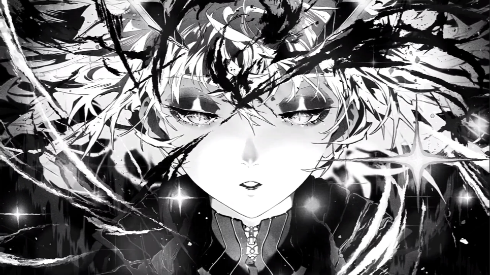 动漫女孩黑暗女王单色动态壁纸