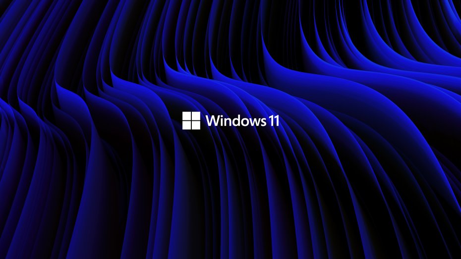 Windows11蓝色螺旋卷曲立体抽象之美艺术立体视电脑壁纸