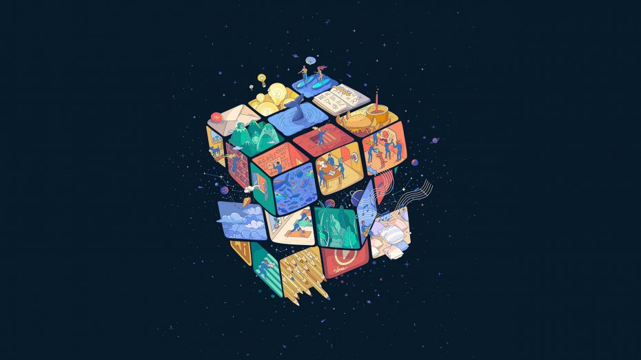 精选创意魔方世界绘图壁纸创意电脑壁纸