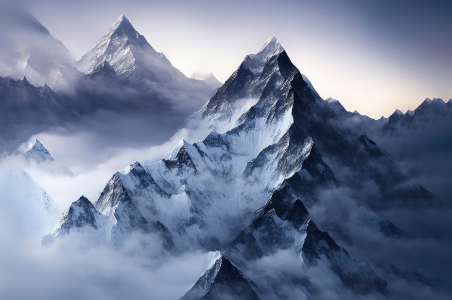 巍峨雪山白云海晨光壮丽风光山水电脑壁纸